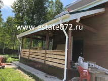 Монтаж пластикового водостока  Дёке